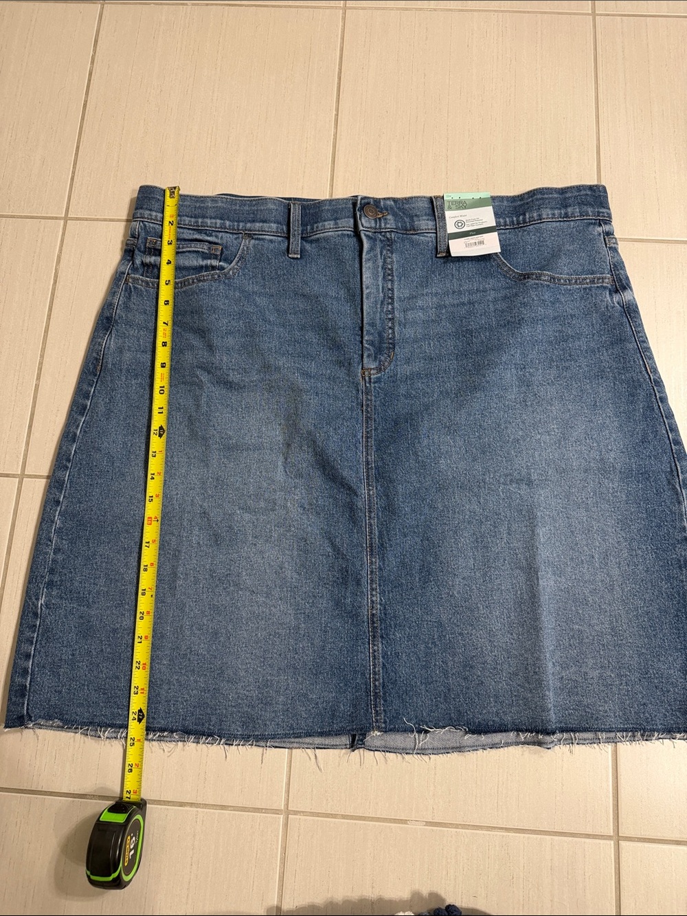 Terra & Sky Blue Denim Mini Skirt